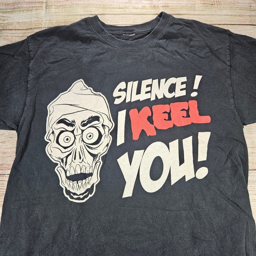 Jeff Dunham T-Shirt Men’s Black L 100% Cotton Achmed I Keel You Graphic Tee